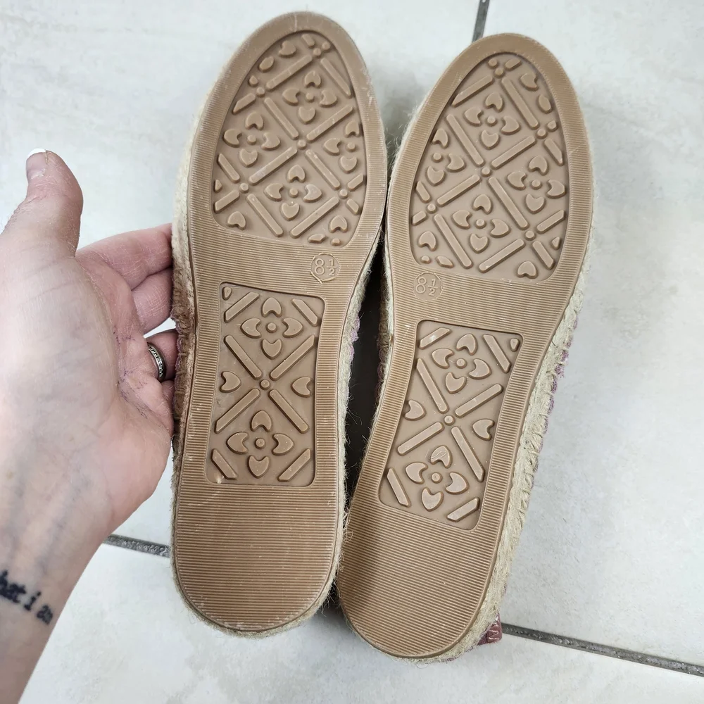 Jack Rogers women's Riley Suede Espadrille slip-on Flat shoes In Mauve 8.5 M - Picture 6 of 15